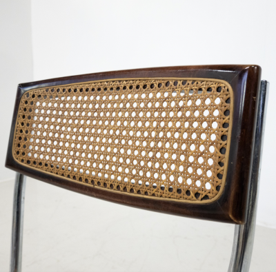 Mid Century Modern Set of 6 Italian Cane Chairs 1960s