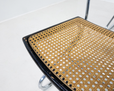 Mid Century Modern Set of 6 Italian Cane Chairs 1960s