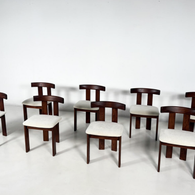 Mid Century Modern Set of 8 Chairs by Luigi Vaghi 1960s