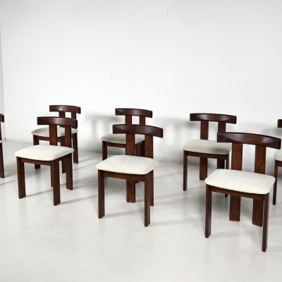 Mid Century Modern Set of 8 Chairs by Luigi Vaghi 1960s