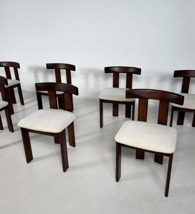 Mid Century Modern Set of 8 Chairs by Luigi Vaghi 1960s