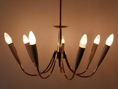 Mid Century Modern Seven Flamed Sputnik Pendant Lamp or Chandelier Germany 1950s