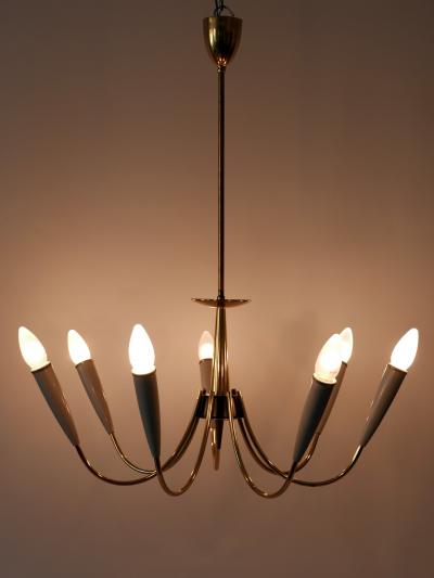 Mid Century Modern Seven Flamed Sputnik Pendant Lamp or Chandelier Germany 1950s
