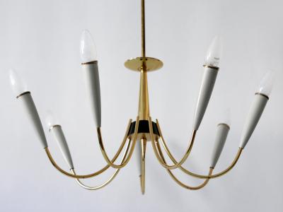 Mid Century Modern Seven Flamed Sputnik Pendant Lamp or Chandelier Germany 1950s