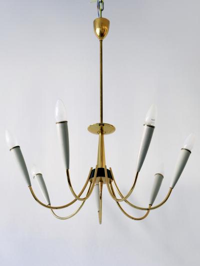 Mid Century Modern Seven Flamed Sputnik Pendant Lamp or Chandelier Germany 1950s