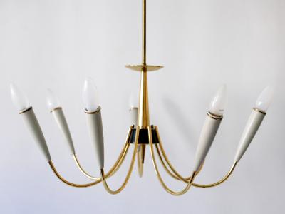 Mid Century Modern Seven Flamed Sputnik Pendant Lamp or Chandelier Germany 1950s