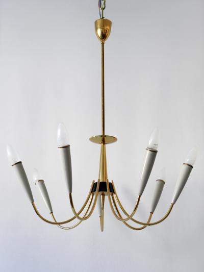 Mid Century Modern Seven Flamed Sputnik Pendant Lamp or Chandelier Germany 1950s