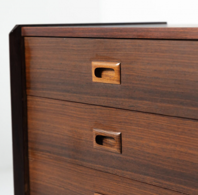 Mid Century Modern Sideboard Wood and Wicker Italy