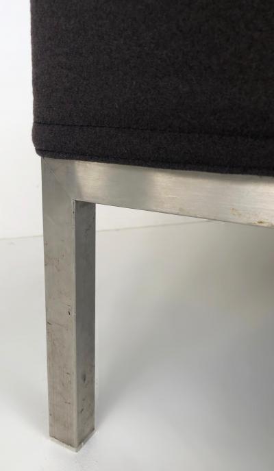 Mid Century Modern Slipper Chairs on Stainless Steel Frames Pair