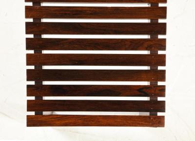 Mid Century Modern Small Slatted Bench in Wood Brazil 1960s