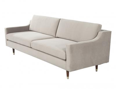 Mid Century Modern Sofa Restored in Designer Velvet