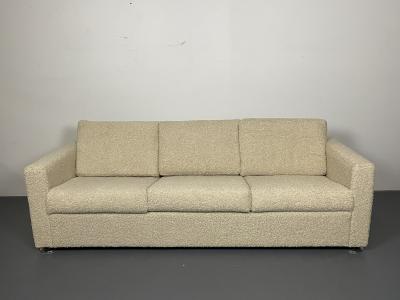 Mid Century Modern Sofa by Stendig New Luxurious Boucle Switzerland 1950s