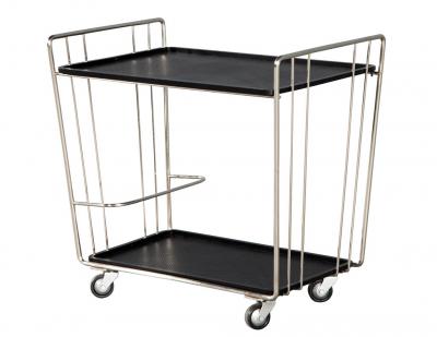 Mid Century Modern Stainless Steel Bar Cart