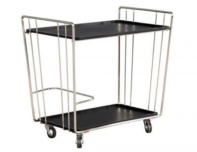 Mid Century Modern Stainless Steel Bar Cart