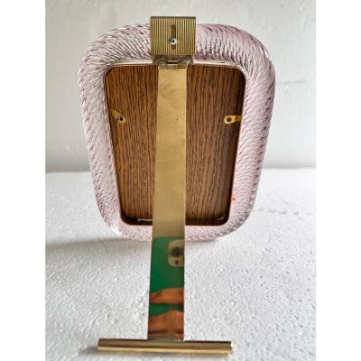 Mid Century Modern Style Ametista Torchon Murano Glass Picture Frame