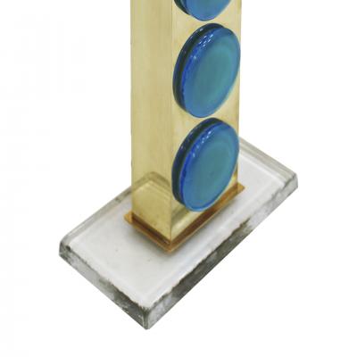 Mid Century Modern Style Murano Glass Pair of Italian Table Lamps