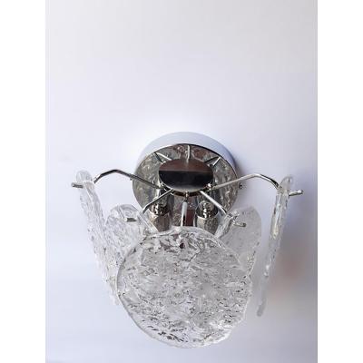 Mid Century Modern Style Nuvoletta Murano Style Glass Disc Wall Sconce