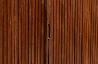 Mid Century Modern Style Tambour Door Credenza by Danish Modern LA