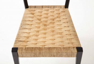 Mid Century Modern Tall Ladder Back Chair in the Style of Gio Ponti