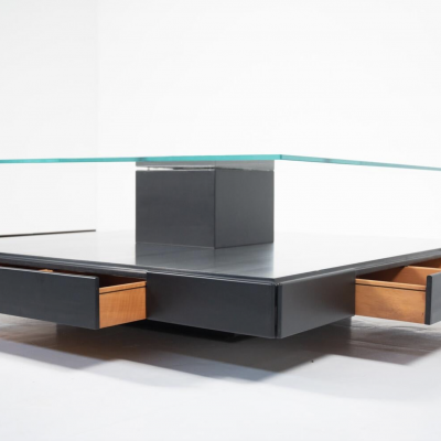 Mid Century Modern Tecno T147 Coffee Table by Marco Fantoni Italy 1970s