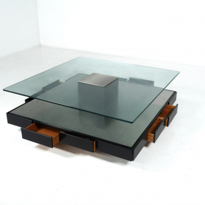 Mid Century Modern Tecno T147 Coffee Table by Marco Fantoni Italy 1970s