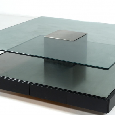 Mid Century Modern Tecno T147 Coffee Table by Marco Fantoni Italy 1970s