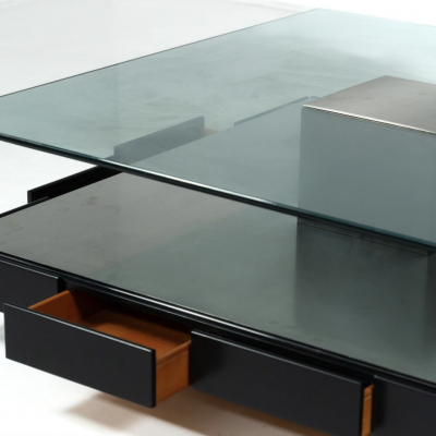 Mid Century Modern Tecno T147 Coffee Table by Marco Fantoni Italy 1970s
