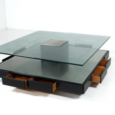Mid Century Modern Tecno T147 Coffee Table by Marco Fantoni Italy 1970s