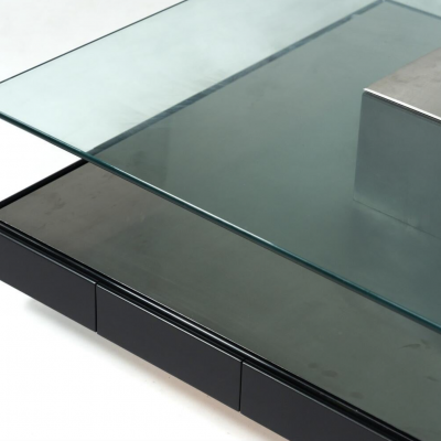 Mid Century Modern Tecno T147 Coffee Table by Marco Fantoni Italy 1970s