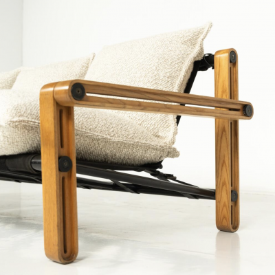 Mid Century Modern Three Seater Sofa 1960s New Upholstery