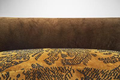 Mid Century Modern Three Seater Sofa in a Patterned Fabric Scandinavia 1950s