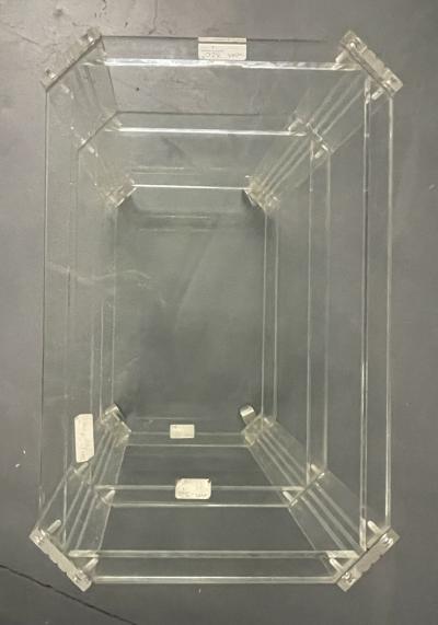 Mid Century Modern Three Tier Rolling Bar Cart or Server Lucite