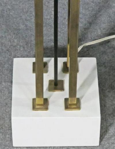 Mid Century Modern Tommi Parzinger Bronze Marble Table Lamp