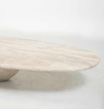 Mid Century Modern Travertine Coffee Table Italy