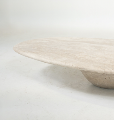Mid Century Modern Travertine Coffee Table Italy