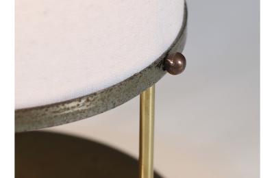 Mid Century Modern Trident Column Style Brass Table Lamp