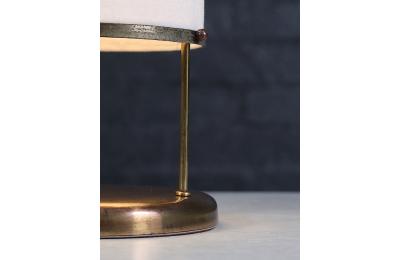 Mid Century Modern Trident Column Style Brass Table Lamp