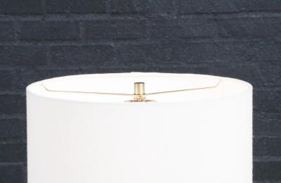 Mid Century Modern Tripod Brass Walnut Table Lamp