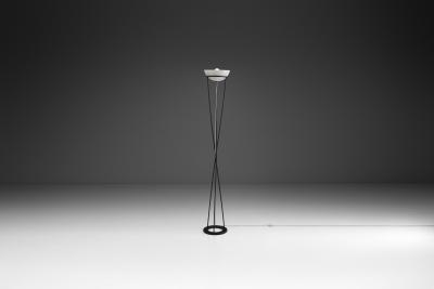 Mid Century Modern Twisted Italian Floor Lamp Italy 1950s