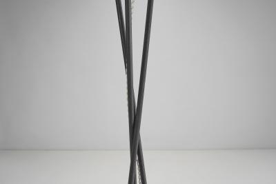 Mid Century Modern Twisted Italian Floor Lamp Italy 1950s