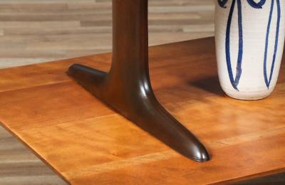 Mid Century Modern Two Tier Sculpted Bookshelf