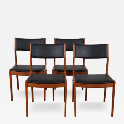 Mid Century Modern Vintage Teak Dining Chairs four