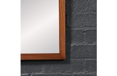 Mid Century Modern Walnut Beveled Frame Arch Mirror