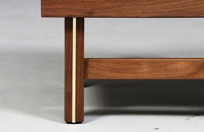 Mid Century Modern Walnut Night Stands w Metal Accents