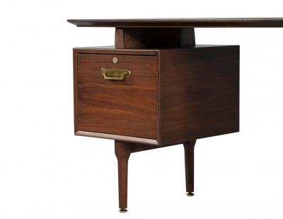 Mid Century Modern Walnut Writing Desk