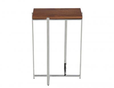 Mid Century Modern Walnut and Metal Drinks Table