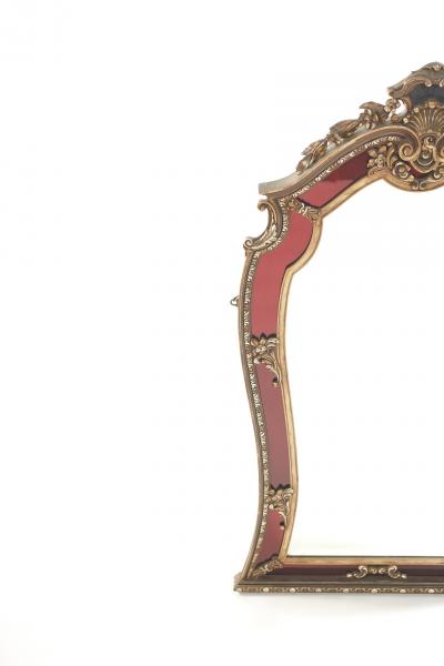 Mid Century Modern Wood Framed Wall Mirror