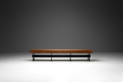 Mid Century Modern Wooden Bench Europe ca 1950s
