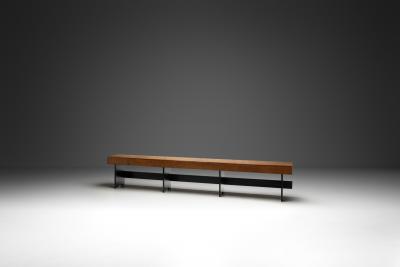 Mid Century Modern Wooden Bench Europe ca 1950s