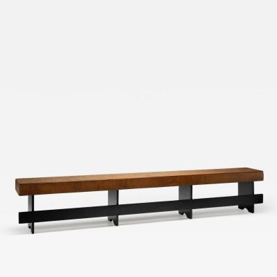 Mid Century Modern Wooden Bench Europe ca 1950s